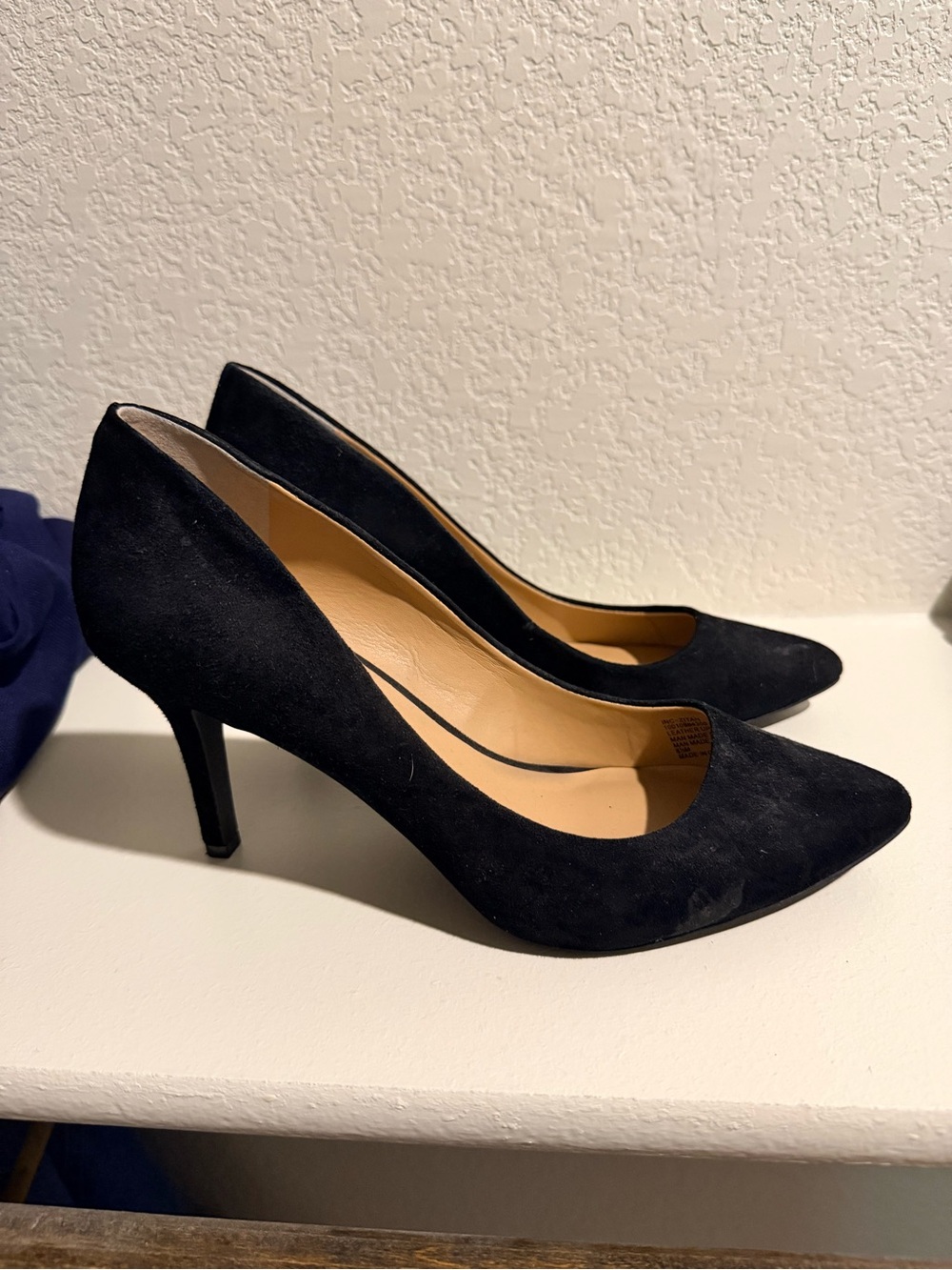 INC International Concepts Black Suede Pointed-Toe Stiletto Pumps